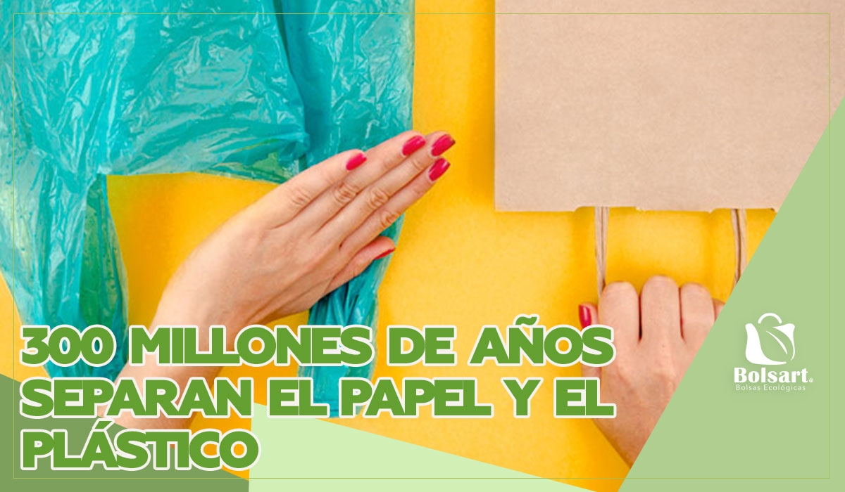 300 MILLONES DE AÑOS SEPARAN EL PAPEL Y EL PLÁSTICO